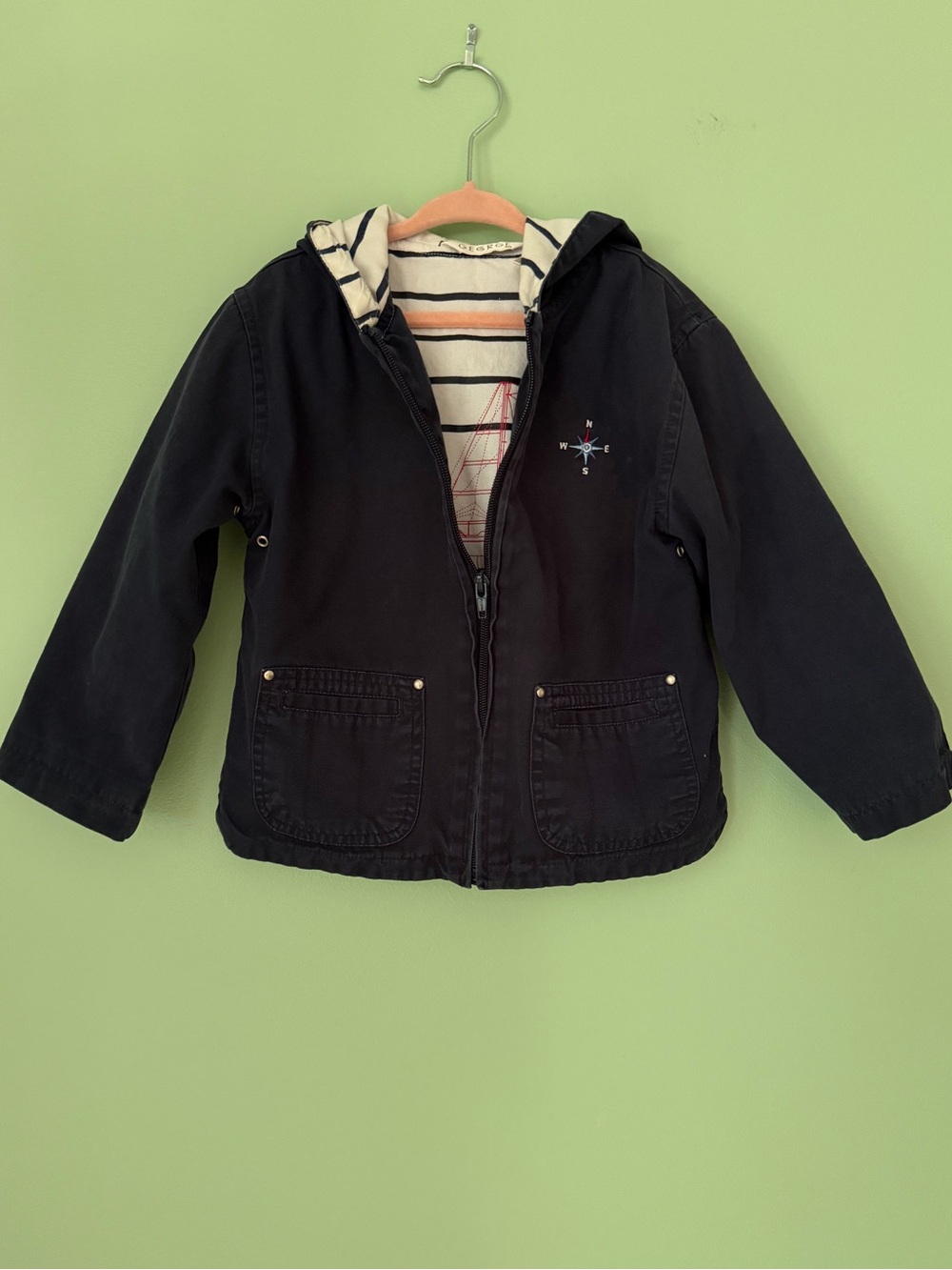 George Navy Hooded Nautical Jacket 4T
